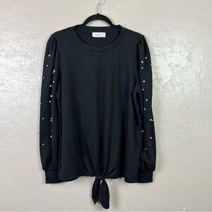 5 for $30 Skorhet Women Pullover Crew Neck Black‎ Long Sleeve Sweater Size 2XL